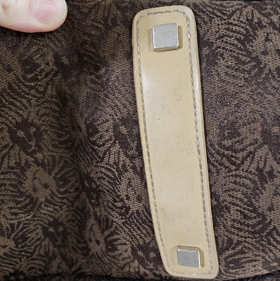 Anne Klein Brown and Cream Tote with Structured Design - Picture 10 of 15